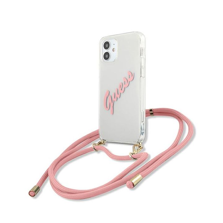 Guess GUHCP12SCRTVSPI iPhone 12 mini 5,4" różowy/pink hardcase Script Vintage na NearMe.pl