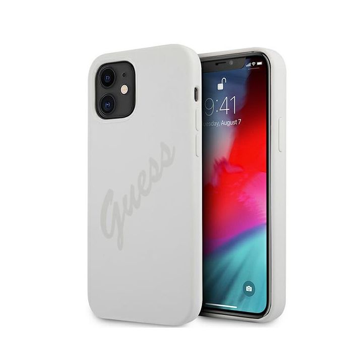 Guess GUHCP12SLSVSCR iPhone 12 mini5,4" kremowy/cream hardcase Script Vintage na NearMe.pl