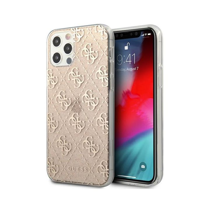 Guess GUHCP12LPCU4GLGO iPhone 12 Pro Max6,7" złoty/gold hard case 4G Glitter na NearMe.pl