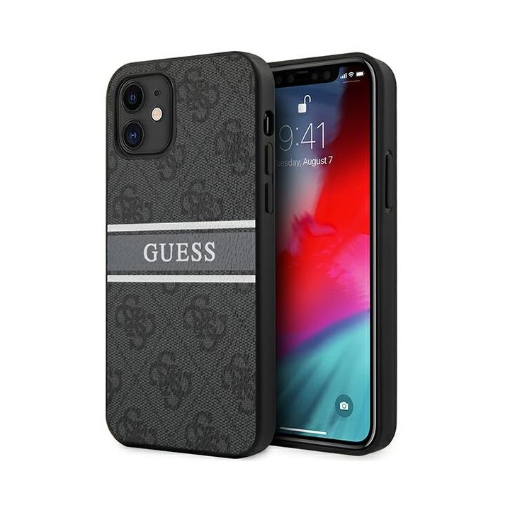 Guess GUHCP12S4GDGR iPhone 12 mini 5,4"szary/grey hardcase 4G Stripe na NearMe.pl
