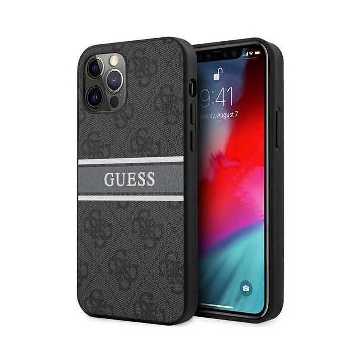 Guess GUHCP12L4GDGR iPhone 12 Pro Max6,7" szary/grey hardcase 4G Stripe na NearMe.pl