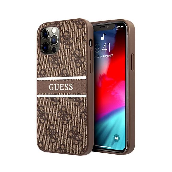 Guess GUHCP12L4GDBR iPhone 12 Pro Max6,7" brązowy/brown hardcase 4G Stripe na NearMe.pl