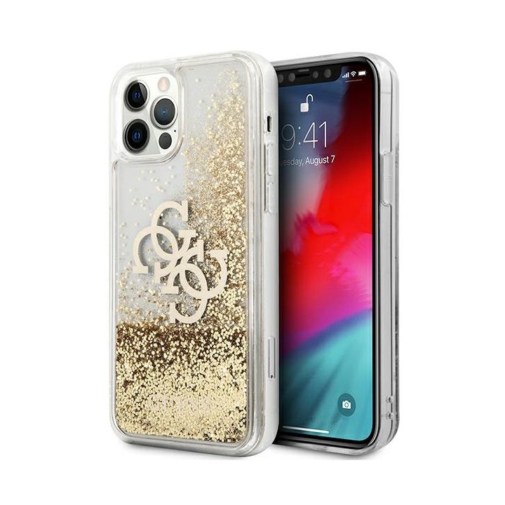 Guess GUHCP12LLG4GGO iPhone 12 Pro Max6,7" złoty/gold hardcase 4G Big Liquid Glitter na NearMe.pl
