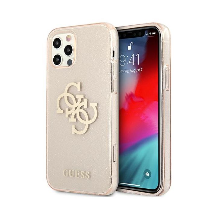Guess GUHCP12MPCUGL4GGO iPhone 12/12 Pro6,1" złoty/gold hard case Glitter 4G Big Logo na NearMe.pl