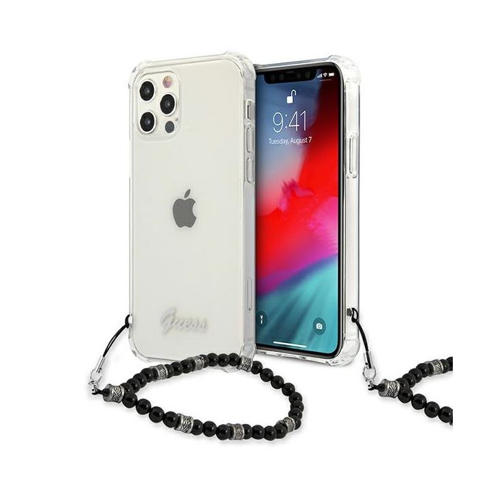 Guess GUHCP12LKPSBK iPhone 12 Pro Max6,7"  Transparent hardcase Black Pearl na NearMe.pl