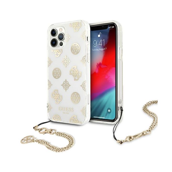 Guess GUHCP12LKSPEGO iPhone 12 Pro Max6,7" złoty/gold hardcase Peony Chain Collection na NearMe.pl