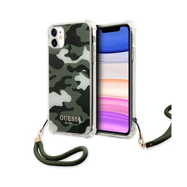 Guess GUHCN61KSARKA iPhone 11 / Xr 6,1" zielony/khaki hardcase Camo Collection na NearMe.pl