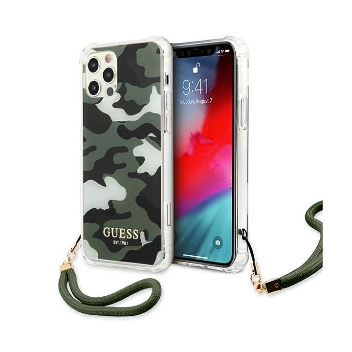Guess GUHCP12LKSARKA iPhone 12 Pro Max6,7" zielony/khaki hardcase Camo Collection na NearMe.pl