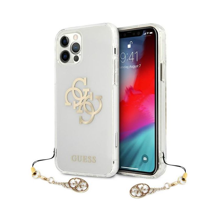 Guess GUHCP12LKS4GGO iPhone 12 Pro Max6,7" Transparent hardcase 4G Gold Charms Collection na NearMe.pl