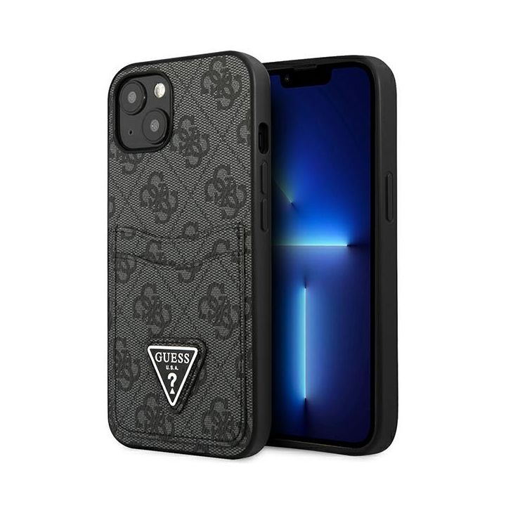 Guess GUHCP13MP4TPK iPhone 13 / 14 / 156.1" czarny/black hardcase 4G Triangle Logo Cardslot na NearMe.pl
