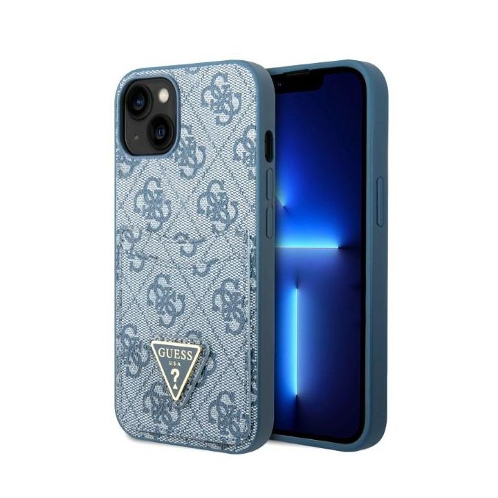 Guess GUHCP13SP4TPB iPhone 13 mini 5,4"niebieski/blue hardcase 4G Triangle Logo Cardslot na NearMe.pl