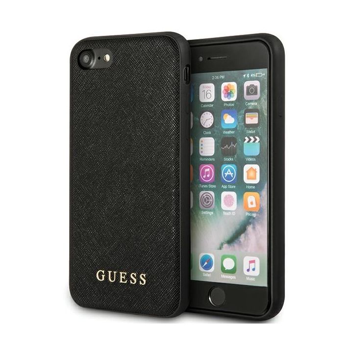 Guess GUHCI8SLSABK iPhone 7/8 / SE 2020 / SE 2022 czarny/black Saffiano Collection na NearMe.pl