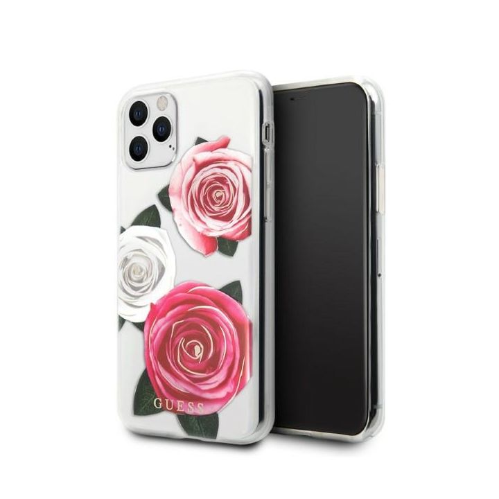 Guess GUHCN58ROSTRT iPhone 11 Protransparent hardcase Flower Desire Pink & White Rose na NearMe.pl