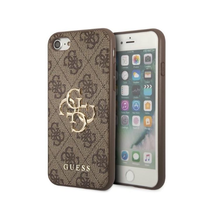 Guess GUHCI84GMGBR iPhone 7/8/SE 2020 / SE 2022 brązowy/brown hardcase 4G Big Metal Logo na NearMe.pl