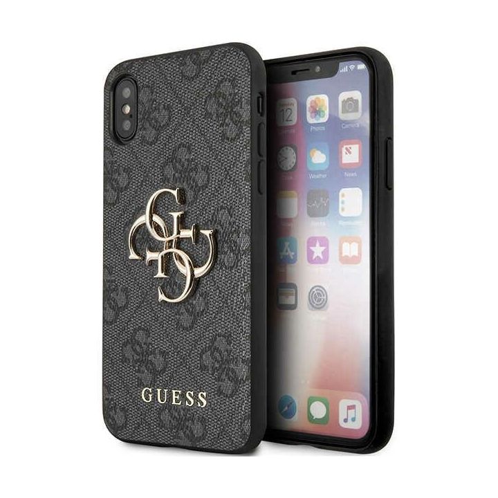 Guess GUHCPX4GMGGR iPhone X/XSszary/grey hardcase 4G Big Metal Logo na NearMe.pl