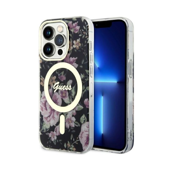 Guess GUHMP14LHCFWSK iPhone 14 Pro 6.1"czarny/black hardcase Flower MagSafe na NearMe.pl