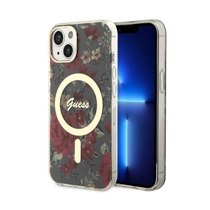 Guess GUHMP14SHCFWSA iPhone 14 / 15 / 136.1" zielony/khaki hardcase Flower MagSafe na NearMe.pl