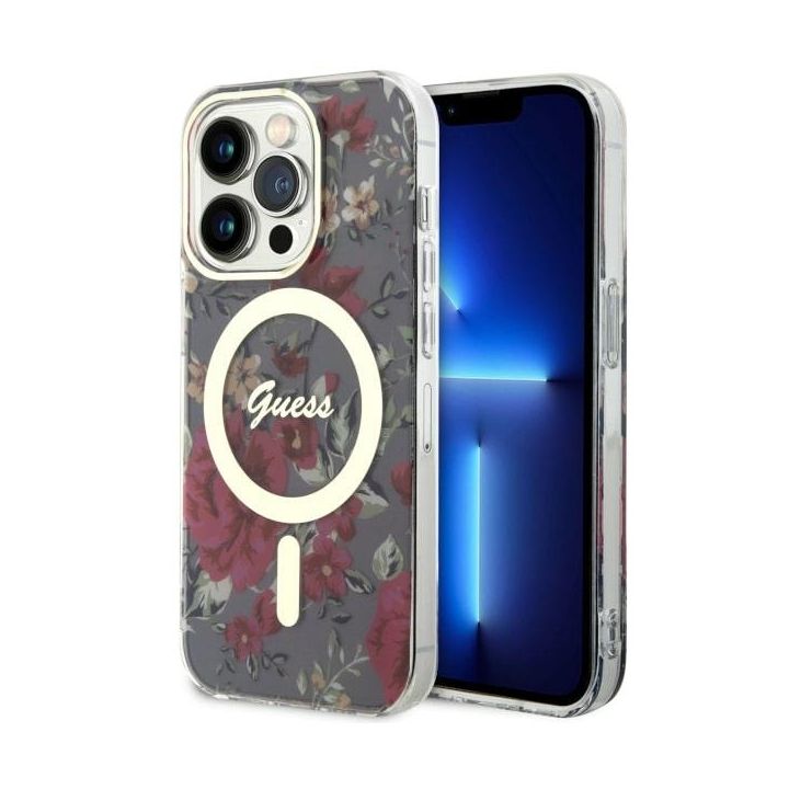 Guess GUHMP14LHCFWSA iPhone 14 Pro 6.1"zielony/khaki hardcase Flower MagSafe na NearMe.pl