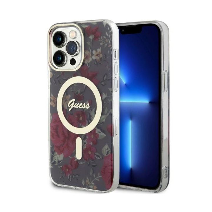 Guess GUHMP14XHCFWSA iPhone 14 Pro Max6.7" zielony/khaki hardcase Flower MagSafe na NearMe.pl