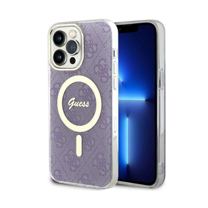 Guess GUHMP14XH4STU iPhone 14 Pro Max6.7" purpurowy/purple hardcase 4G MagSafe na NearMe.pl