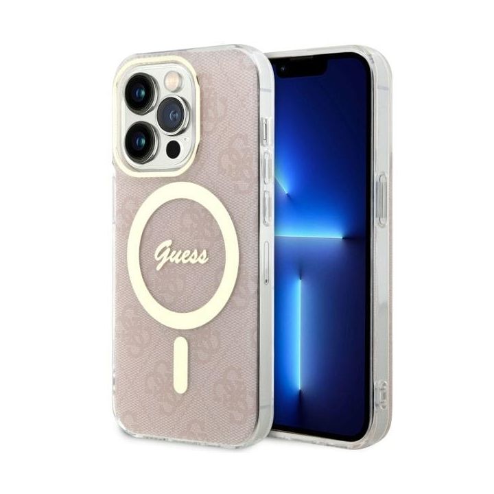 Guess GUHMP14LH4STP iPhone 14 Pro 6.1"różowy/pink hardcase 4G MagSafe na NearMe.pl
