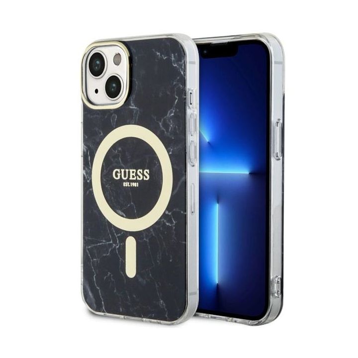 Guess GUHMP14MPCUMAK iPhone 14 Plus/ 15 Plus 6.7" czarny/black hardcase Marble MagSafe na NearMe.pl