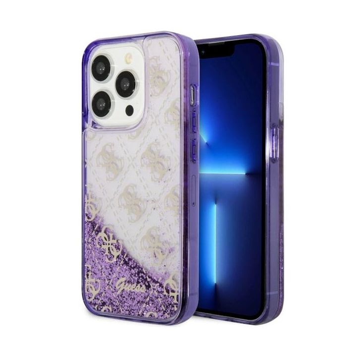 Guess GUHCP14LLC4PSGU iPhone 14 Pro 6.1"purpurowy/purple hardcase Liquid Glitter 4G Transculent na NearMe.pl