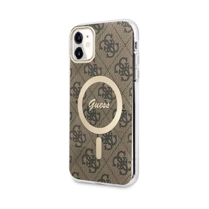 Guess GUHMN61H4STW iPhone 11 6.1"brązowy/brown hardcase 4G MagSafe na NearMe.pl