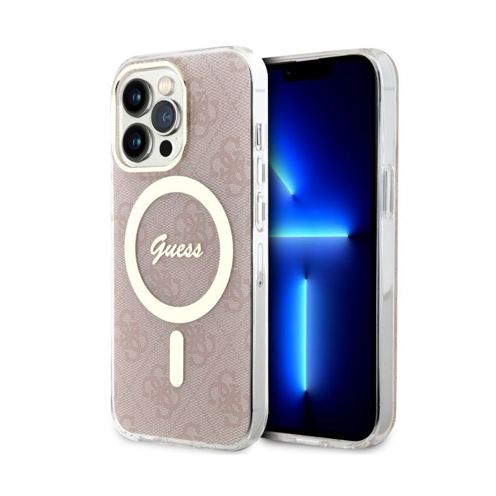 Guess GUHMP13LH4STP iPhone 13 Pro / 136.1" różowy/pink hardcase 4G MagSafe na NearMe.pl