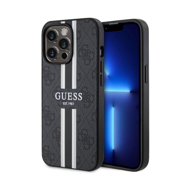 Guess GUHMP13XP4RPSK iPhone 13 Pro Max 6,7" czarny/black hardcase 4G Printed Stripes MagSafe na NearMe.pl