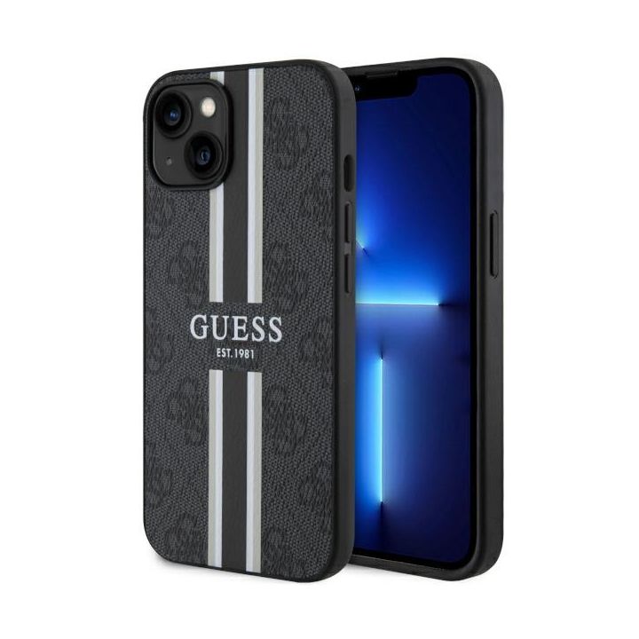 Guess GUHMP14MP4RPSK iPhone 14 Plus / 15 Plus 6.7" czarny/black hardcase 4G Printed Stripes MagSafe na NearMe.pl