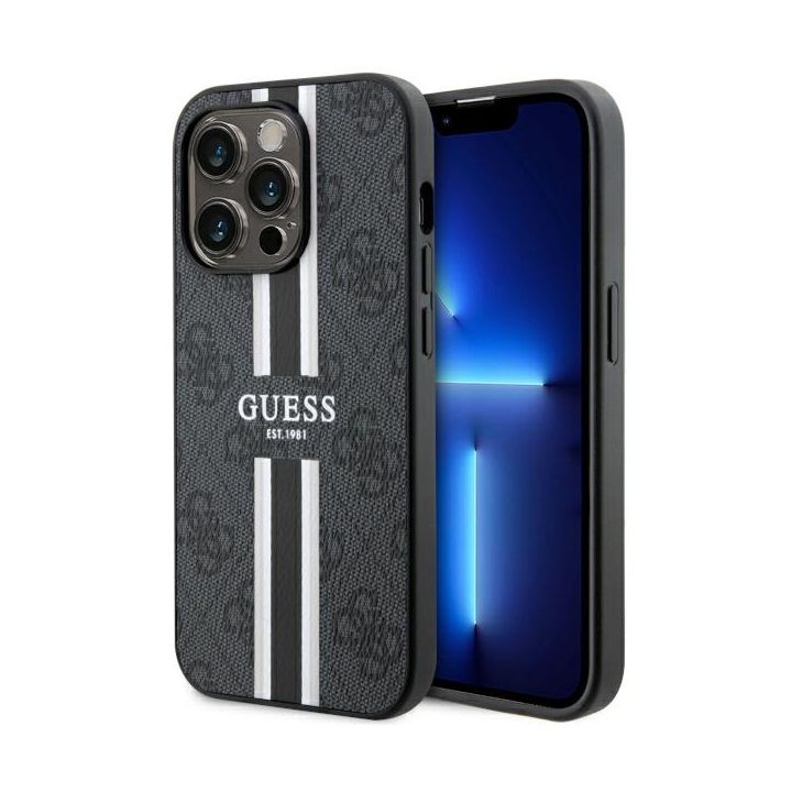 Guess GUHMP14LP4RPSK iPhone 14 Pro 6.1" czarny/black hardcase 4G Printed Stripes MagSafe na NearMe.pl