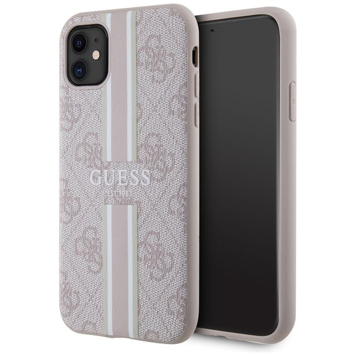 Guess GUHMN61P4RPSP iPhone 11 / Xrróżowy/pink hardcase 4G Printed Stripes MagSafe na NearMe.pl