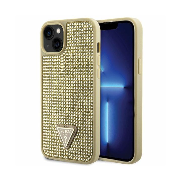 Guess GUHCP14SHDGTPD iPhone 14 / 15 / 13 6.1" złoty/gold hardcase Rhinestone Triangle na NearMe.pl