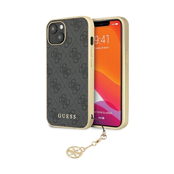 Guess GUHCP14SGF4GGR iPhone 14 / 15 / 136.1" szary/grey hardcase 4G Charms Collection na NearMe.pl
