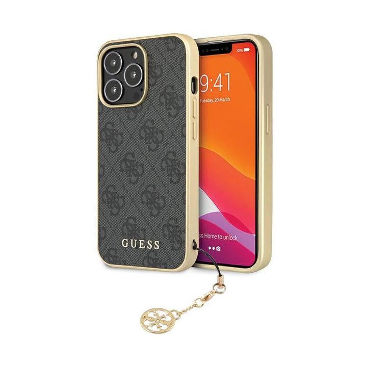 Guess GUHCP14XGF4GGR iPhone 14 Pro Max6.7" szary/grey hardcase 4G Charms Collection na NearMe.pl