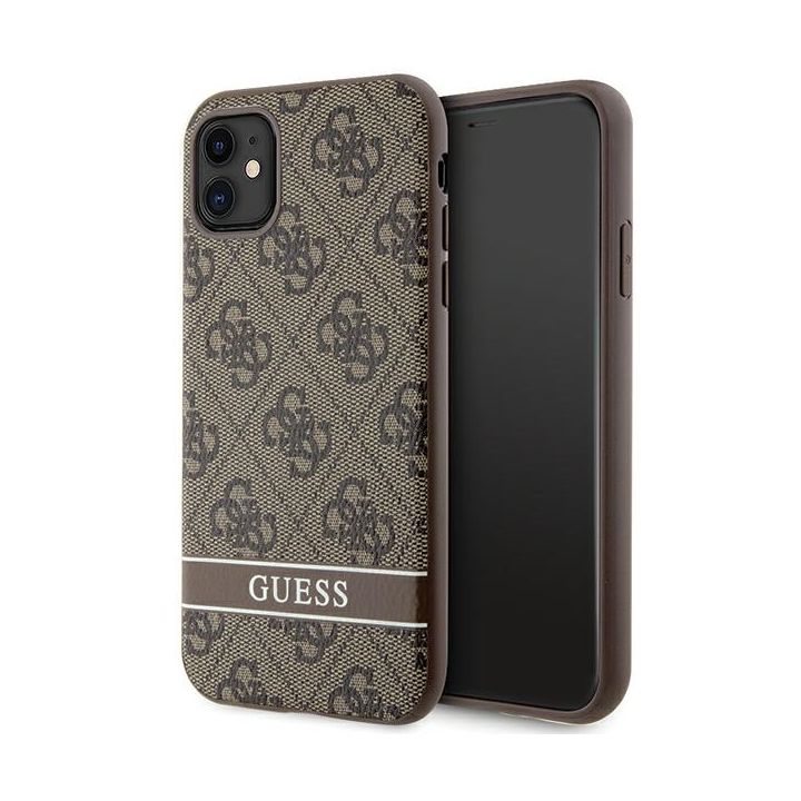 Guess GUHCN61P4SNW iPhone 11 / Xrbrązowy/brown hardcase 4G Stripe na NearMe.pl