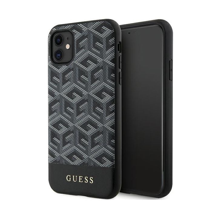 Guess GUHMN61HGCFSEK iPhone 11 / Xr 6.1"czarny/black hardcase GCube Stripes MagSafe na NearMe.pl