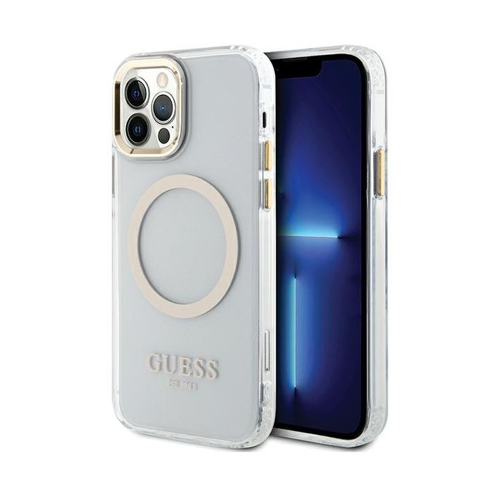 Guess GUHMP12MHTRMD iPhone 12/12 Pro 6.1" złoty/gold hardcase Metal Outline Magsafe na NearMe.pl