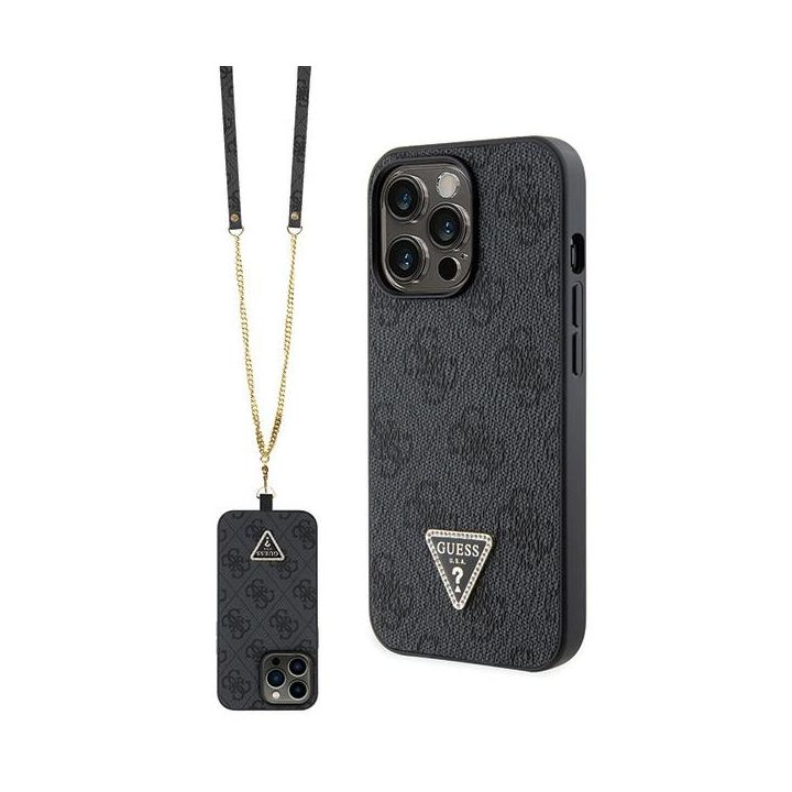 Guess GUHCP13XP4TDSCPK iPhone 13 Pro Max6.7" czarny/black hardcase Crossbody 4G Metal Logo na NearMe.pl