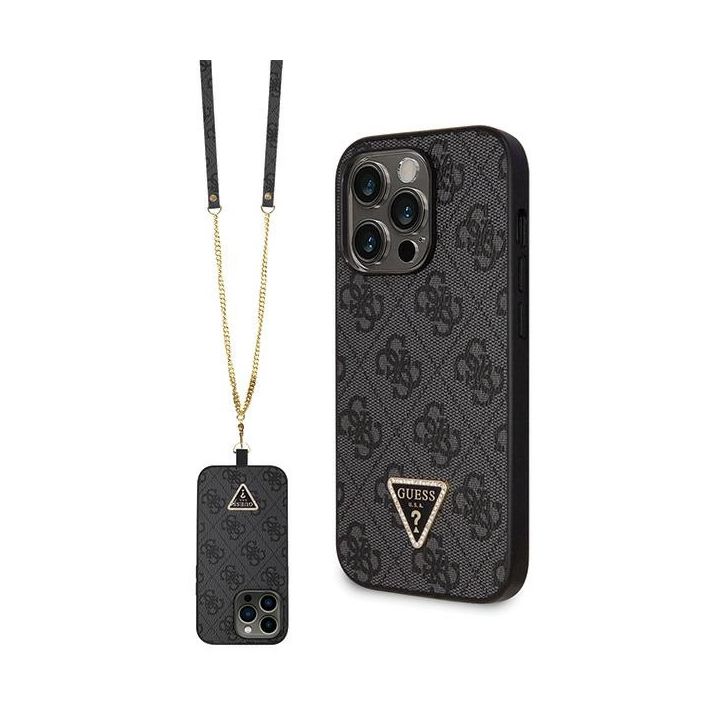 Guess GUHCP14LP4TDSCPK iPhone 14 Pro 6.1" czarny/black hardcase Crossbody 4G Metal Logo na NearMe.pl