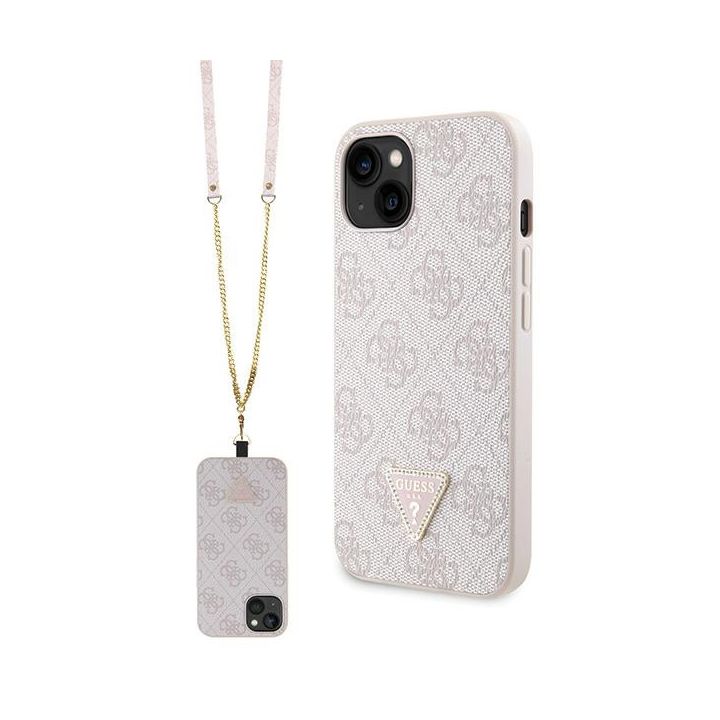 Guess GUHCP14XP4TDSCPP iPhone 14 Pro Max6.7" różowy/pink hardcase Crossbody 4G Metal Logo na NearMe.pl