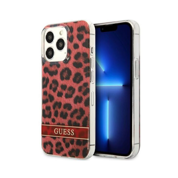 Guess GUHCP13LHSLEOR iPhone 13 Pro / 13 6,1" czerwony/red hardcase Leopard na NearMe.pl