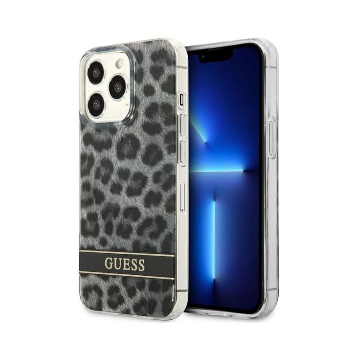 Guess GUHCP13LHSLEOK iPhone 13 Pro / 13 6,1" szary/grey hardcase Leopard na NearMe.pl