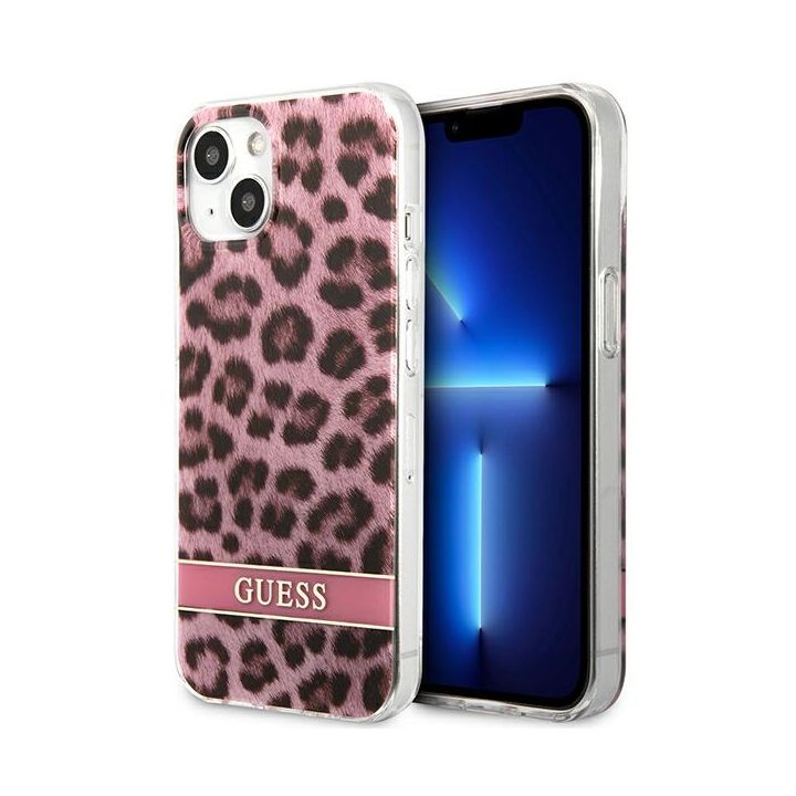 Guess GUHCP13SHSLEOP iPhone 13 mini 5,4"różowy/pink hardcase Leopard na NearMe.pl