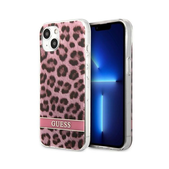Guess GUHCP13MHSLEOP iPhone 13 / 14 / 156.1" różowy/pink hardcase Leopard na NearMe.pl