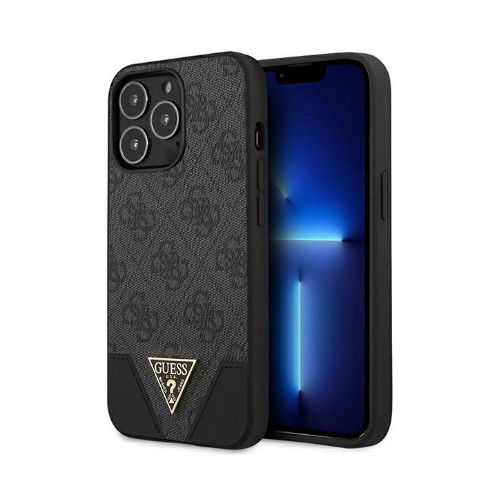 Guess GUHCP13LPU4GHBK iPhone 13 Pro / 13 6,1" szary/grey hardcase 4G Triangle Collection na NearMe.pl