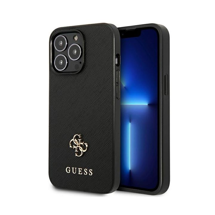 Guess GUHCP13LPS4MK iPhone 13 Pro / 13 6,1" czarny/black hardcase Saffiano 4G Small Metal Logo na NearMe.pl