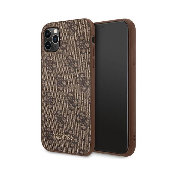 Guess GUHCN58G4GFBR iPhone 11 Pro 5,8"brązowy/brown hard case 4G Metal Gold Logo na NearMe.pl