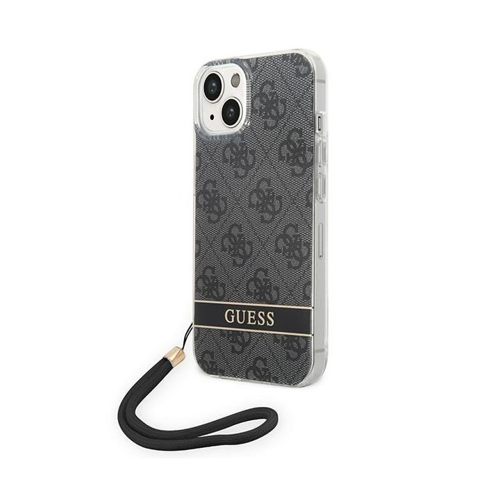Guess GUOHCP14SH4STK iPhone 14 / 15 / 136.1" czarny/black hardcase 4G Print Strap na NearMe.pl